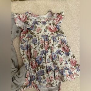 Posh Peanut Floral Dress - Pink and Blue